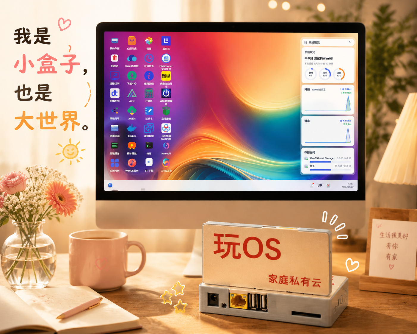 轻NAS小盒子 WanOS 家庭私有云展示